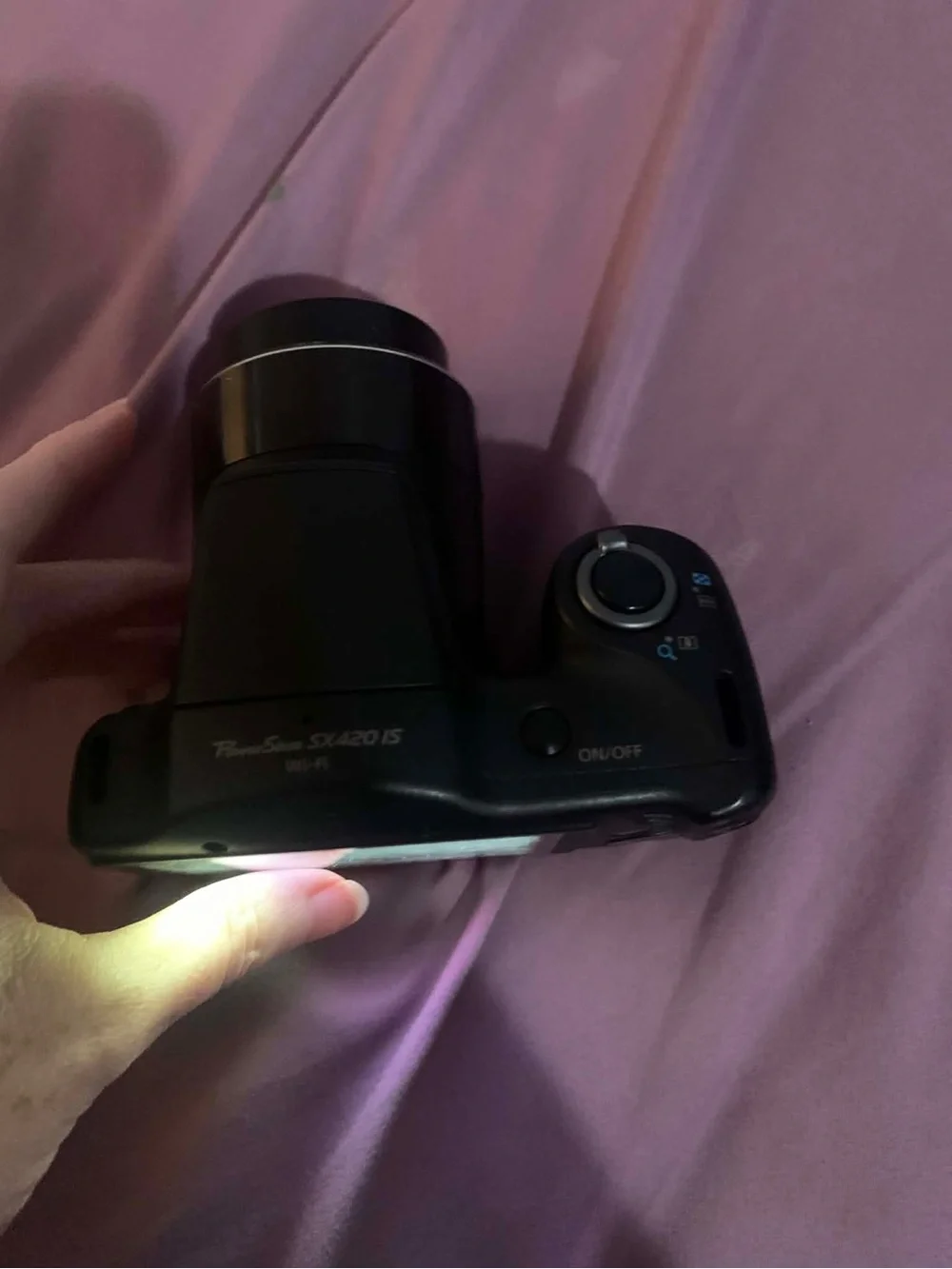 Canon Black Digital Camera with Attached Lens